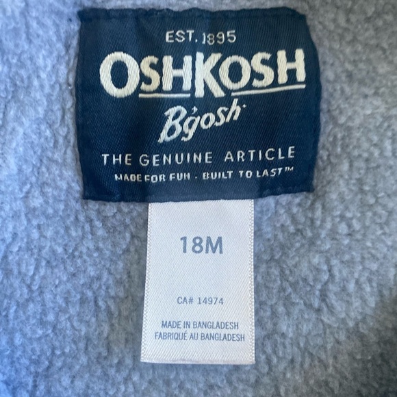 OshKosh Baby Toddler Light Spring Raincoat Jacket Coat Size 18M‎ - Picture 3 of 4